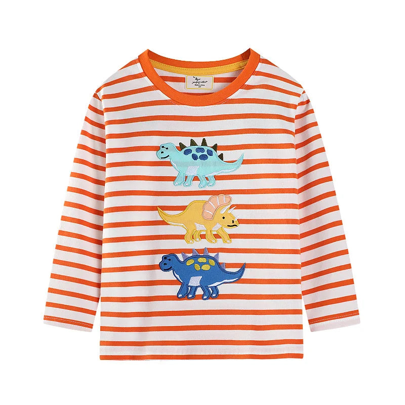 Triple Dinosaur Long Sleeve T Shirt