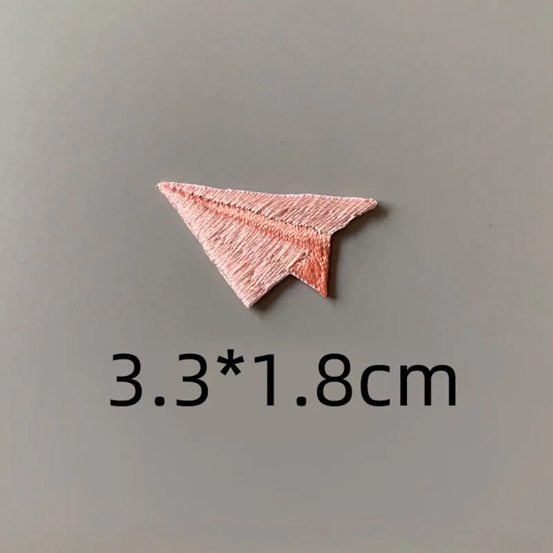 Choose from Colorful paper airplane iron-on patches