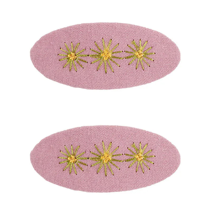 Embroidered Hair Clips