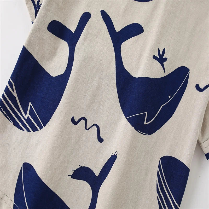 Whale Short Sleeve T Shirt and Shorts