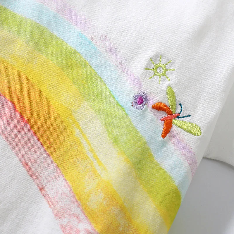 Girls SS Rainbow T-shirt and Skirt
