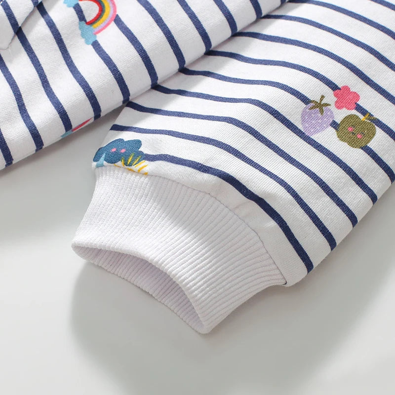 Girls Striped Hoodie