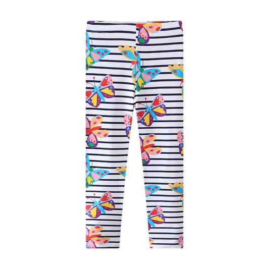 Striped Butterflies Leggings