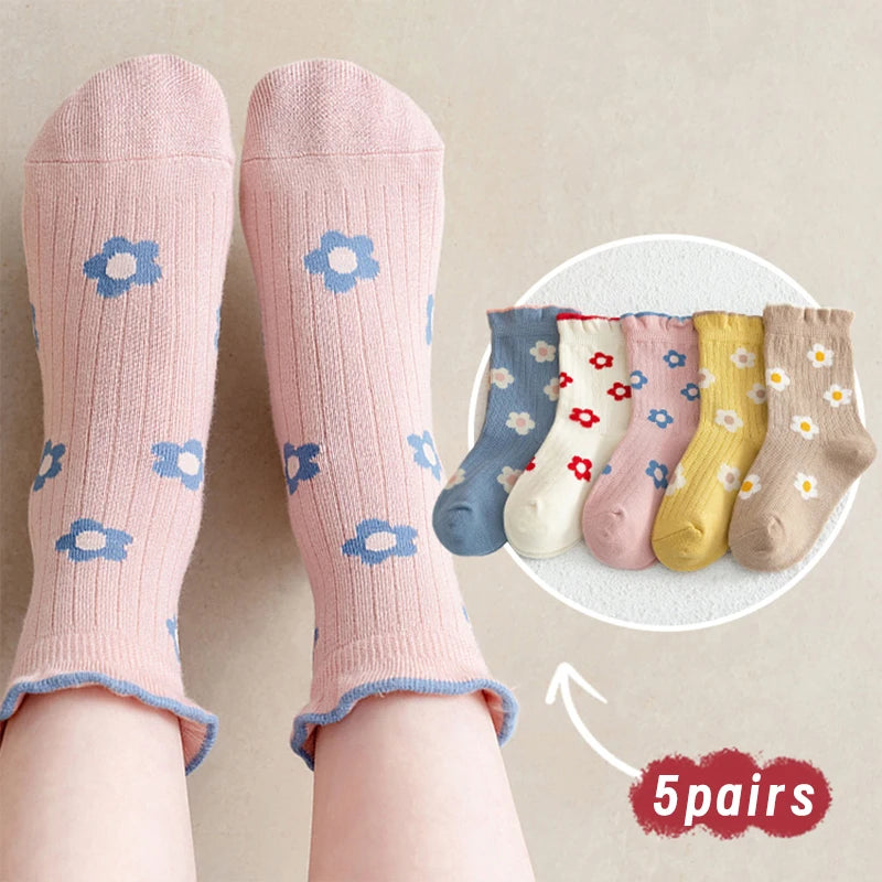 5 Pack Socks - Floral pops