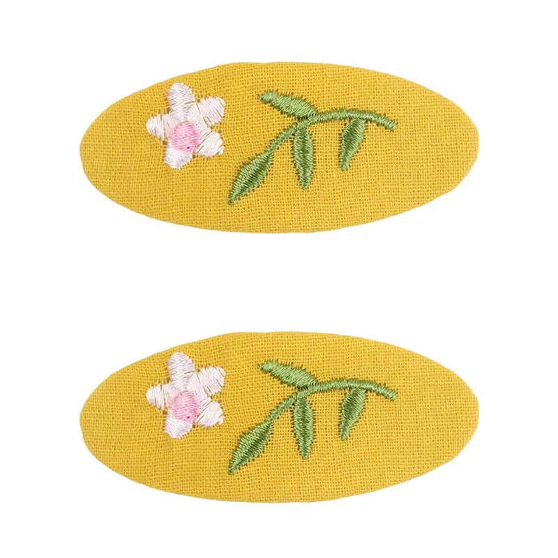 Embroidered Hair Clips