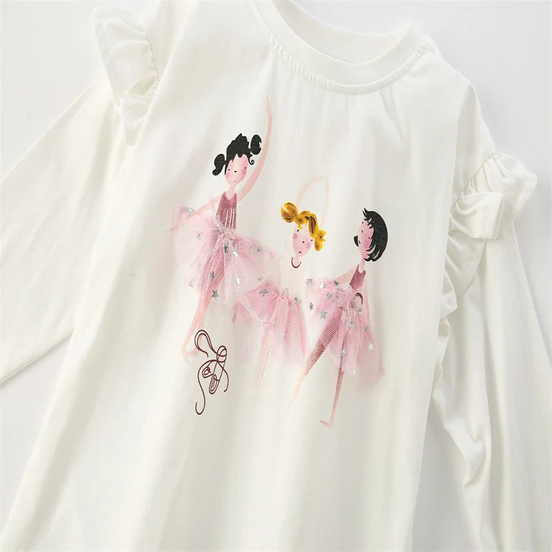 Girls LS Tee & Leggings Set - Ballerina