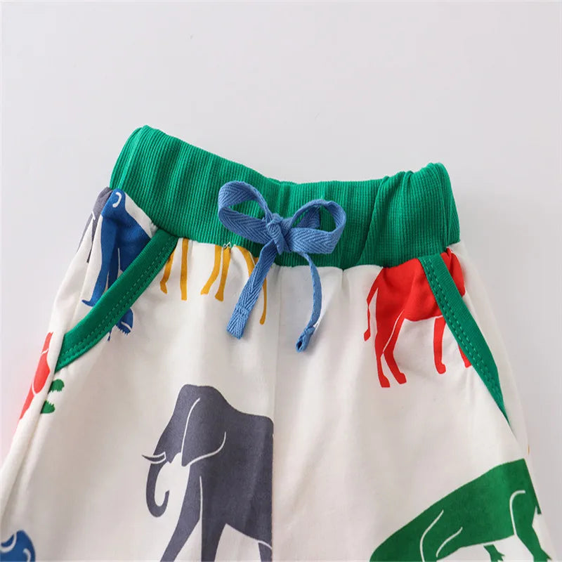 Knitted Jungle print Shorts
