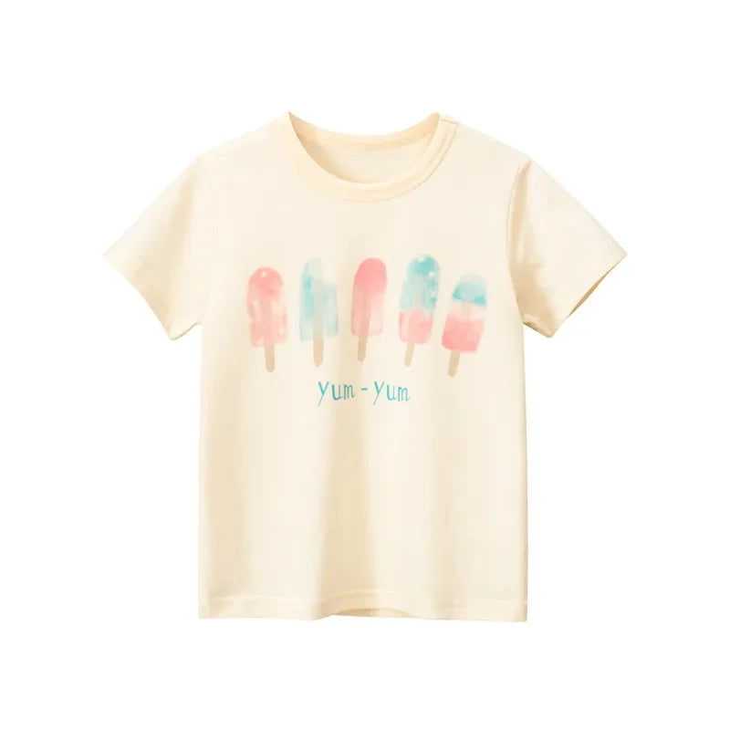 Girls Short Sleeve Ice Lollies T Shirt