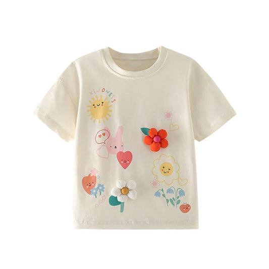 Girls Spring Garden Short Sleeve T Shirt