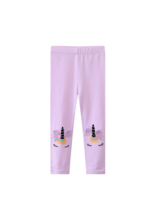 Girls Leggings - Lilac Unicorn