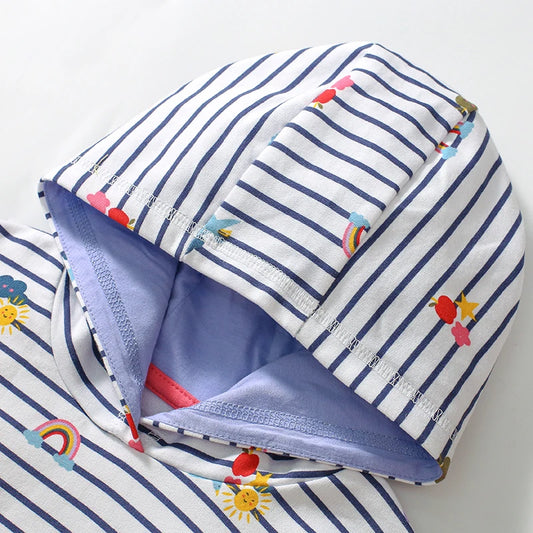 Girls Striped Hoodie