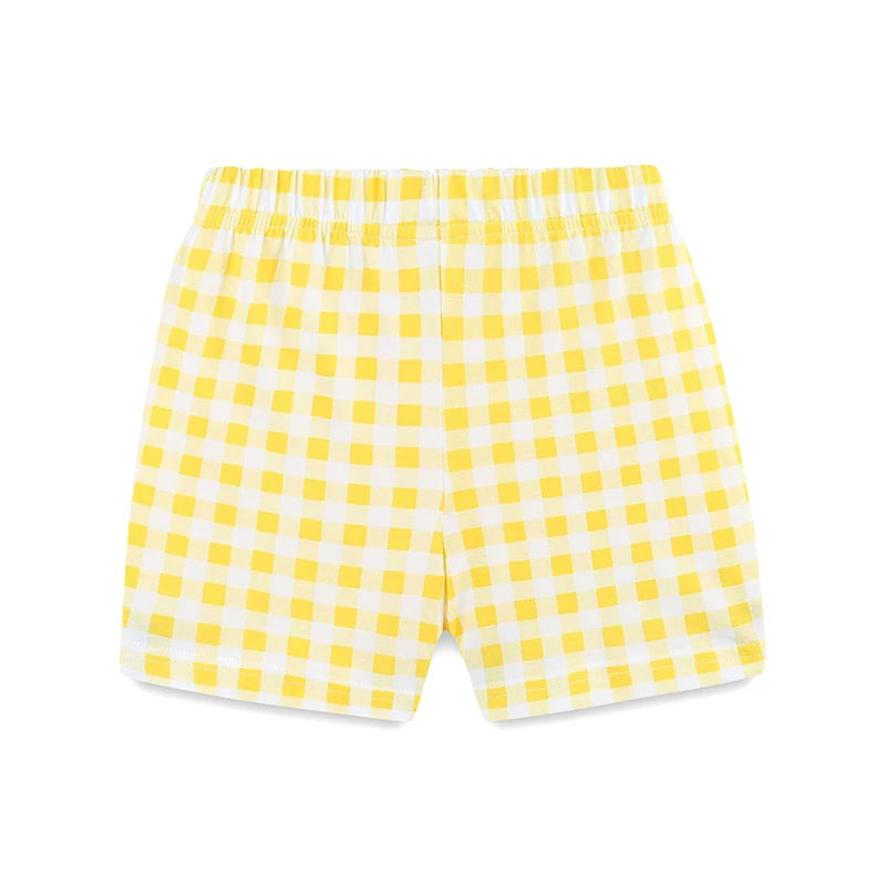 Girls Gingham Shorts and Sleeveless T-shirt
