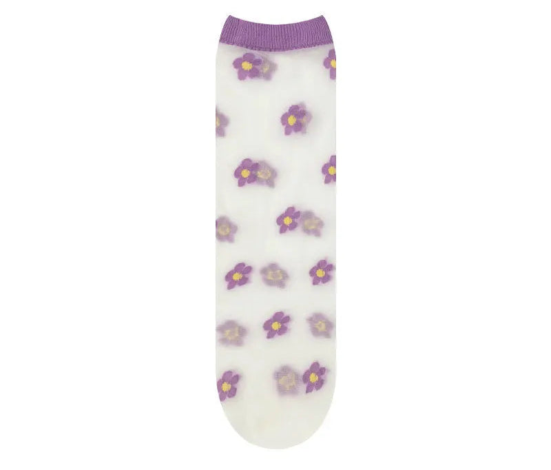 Ultra-thin Ankle socks with contrast tipping