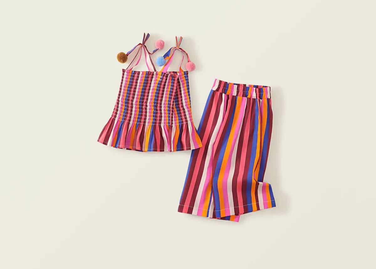 Girls Two-piece Culotte set