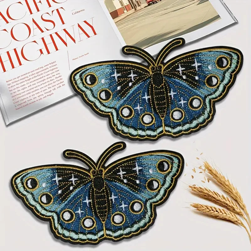 Midnight Blue Butterfly Iron-on Patch (1 unit)