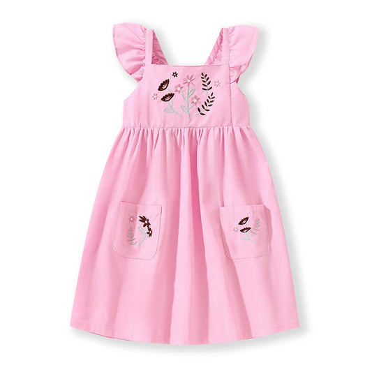 Girls Summer Sleeveless Cotton Dress