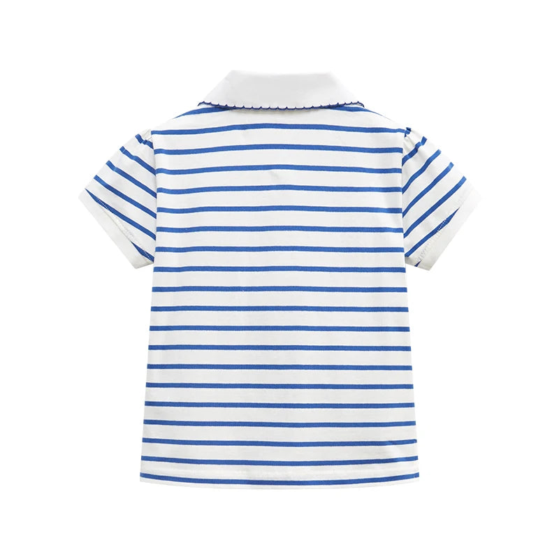 Girls Collared Stripey T Shirt - Ladybird
