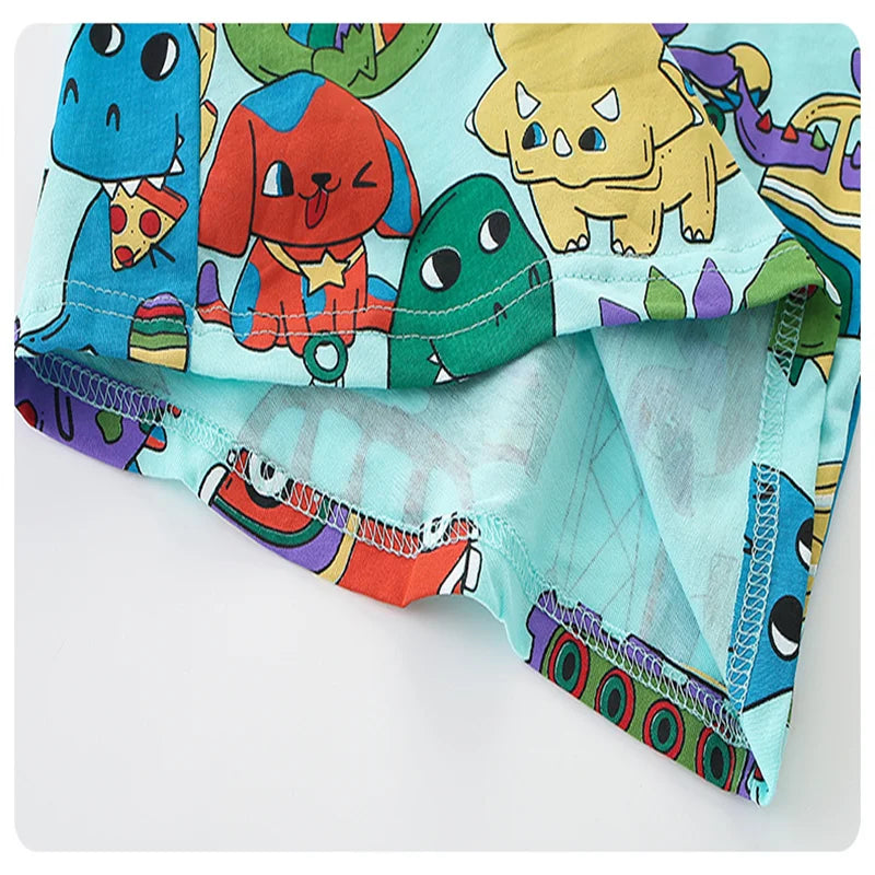 Crazy Dino Short Sleeve T Shirt and Shorts