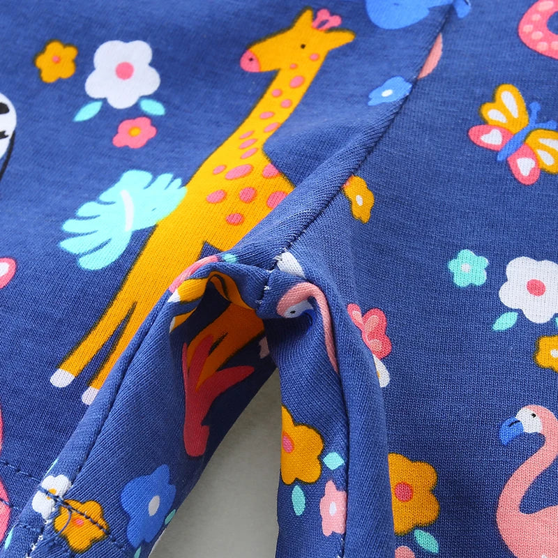Girls Flutter Sleeve T Shirts and Shorts - Happy Lion