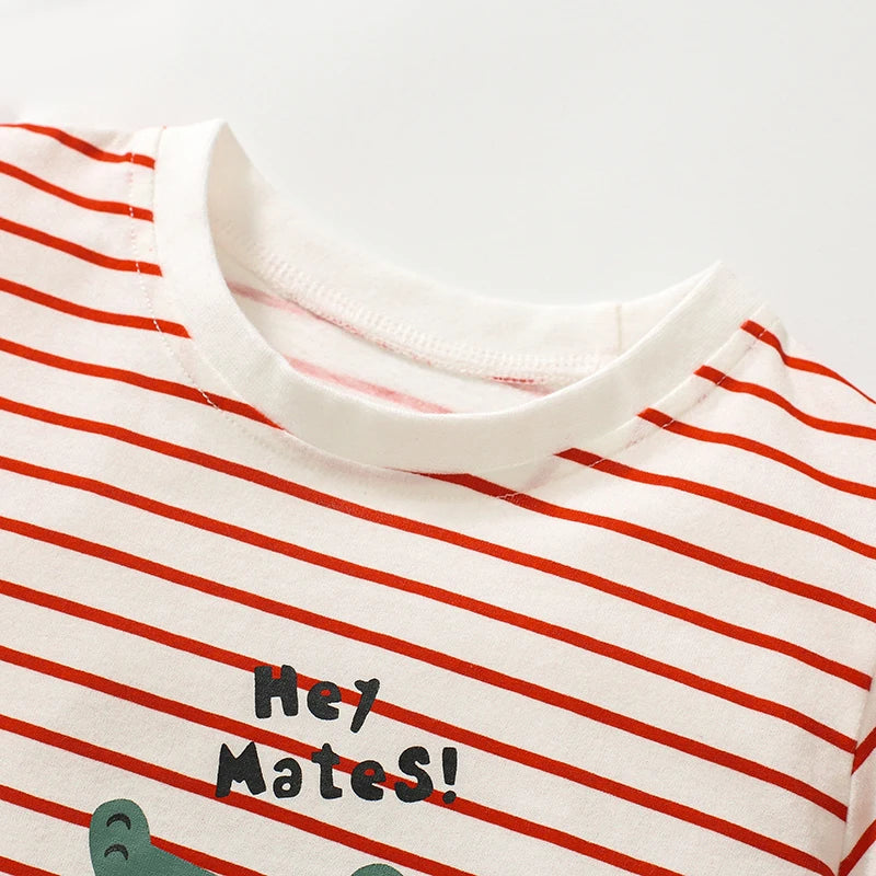 Crocodile Striped T Shirt