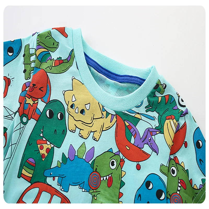 Crazy Dino Short Sleeve T Shirt and Shorts