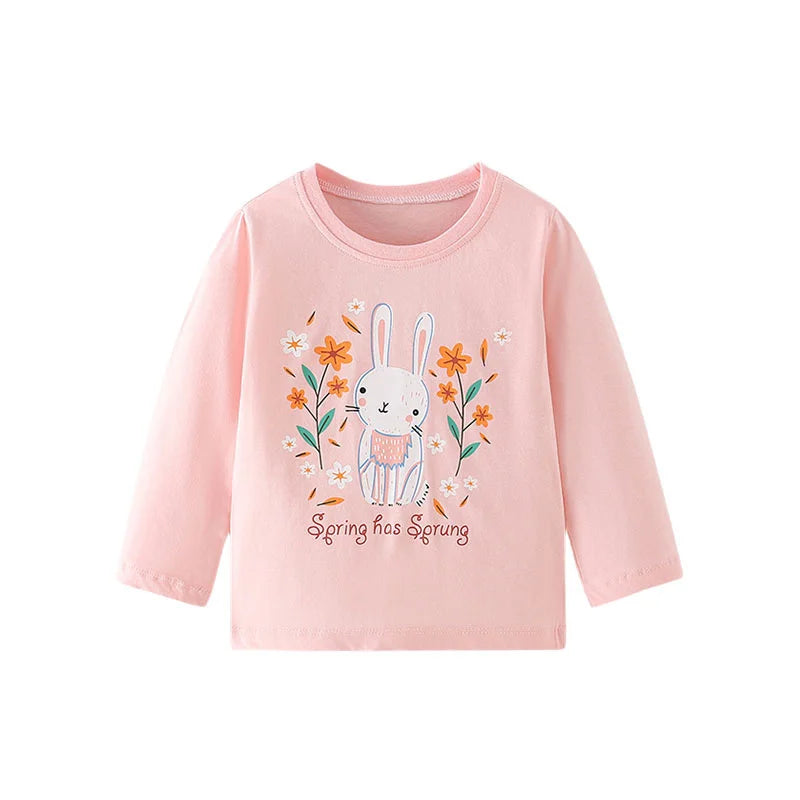 Girls Long Sleeve Bunny T Shirt