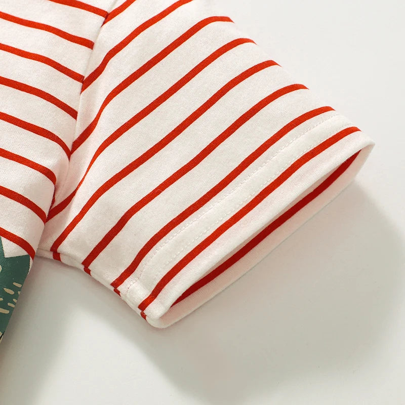 Crocodile Striped T Shirt
