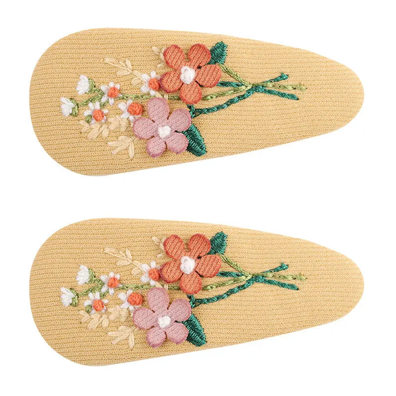 Embroidered Hair Clips