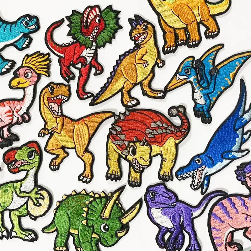 Choose from Dinosaur Iron-on Clothes Patches