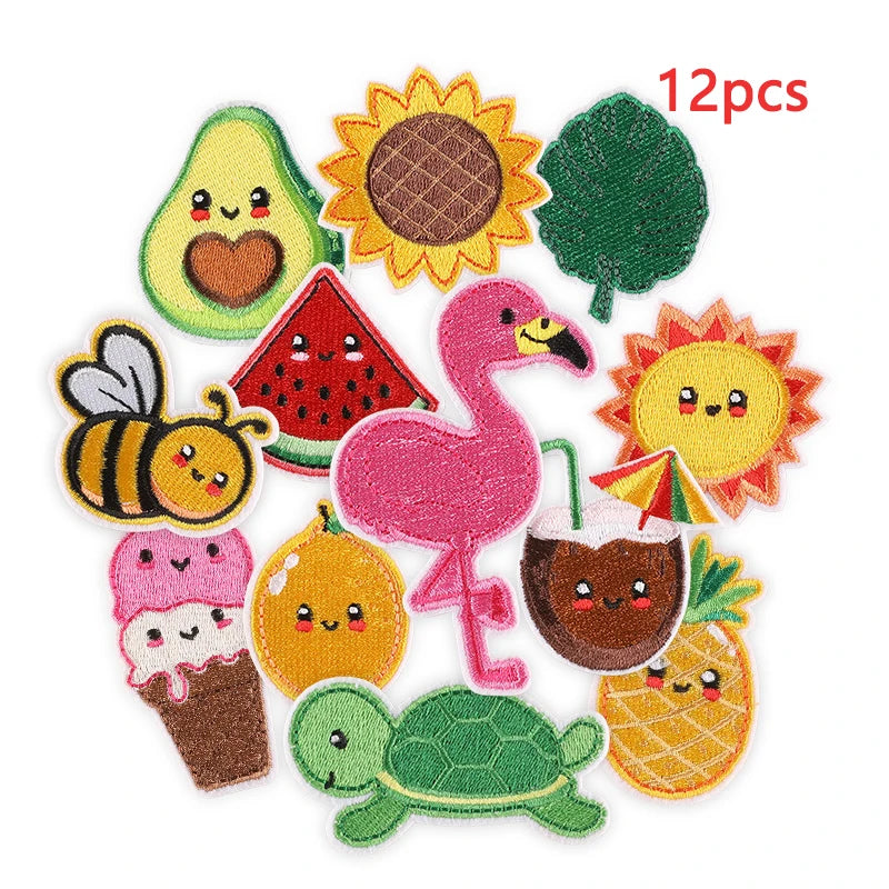 Choose from Fruits & Bee Iron On Patches