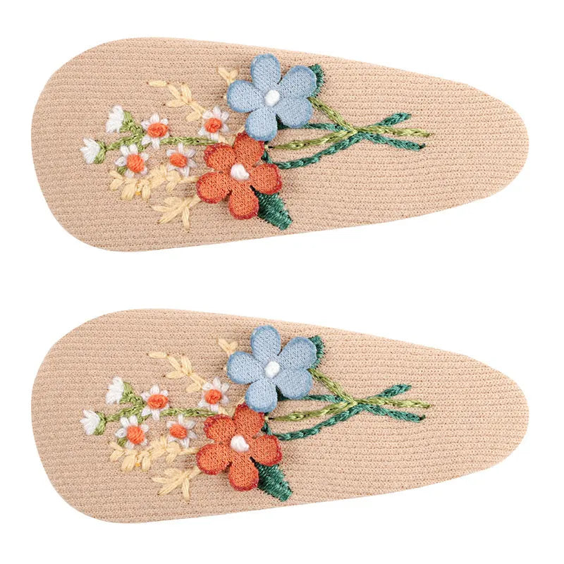 Embroidered Hair Clips