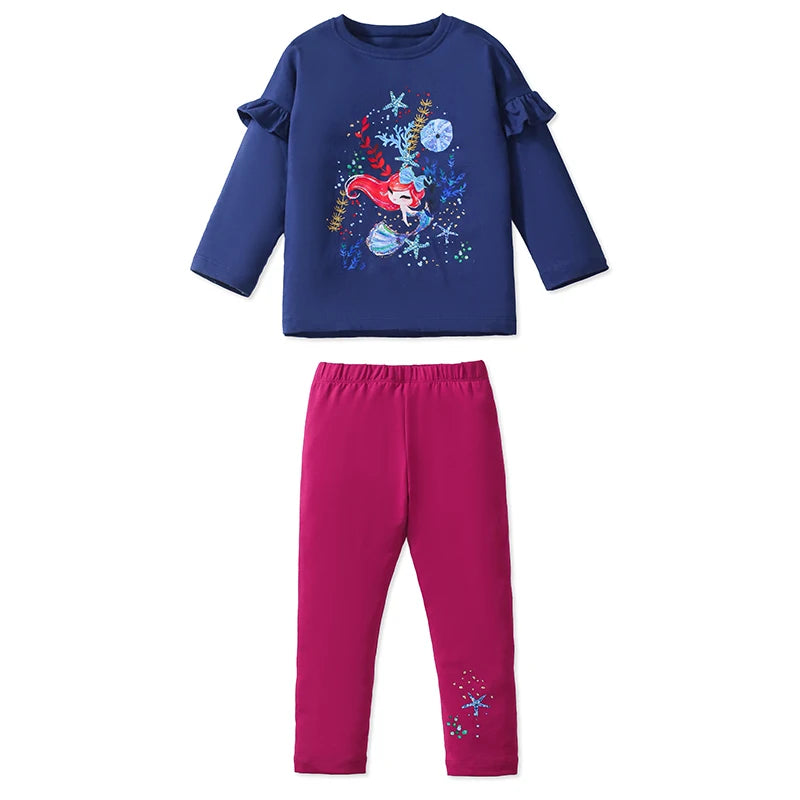 Girls LS Tee & Leggings Mermaid Set