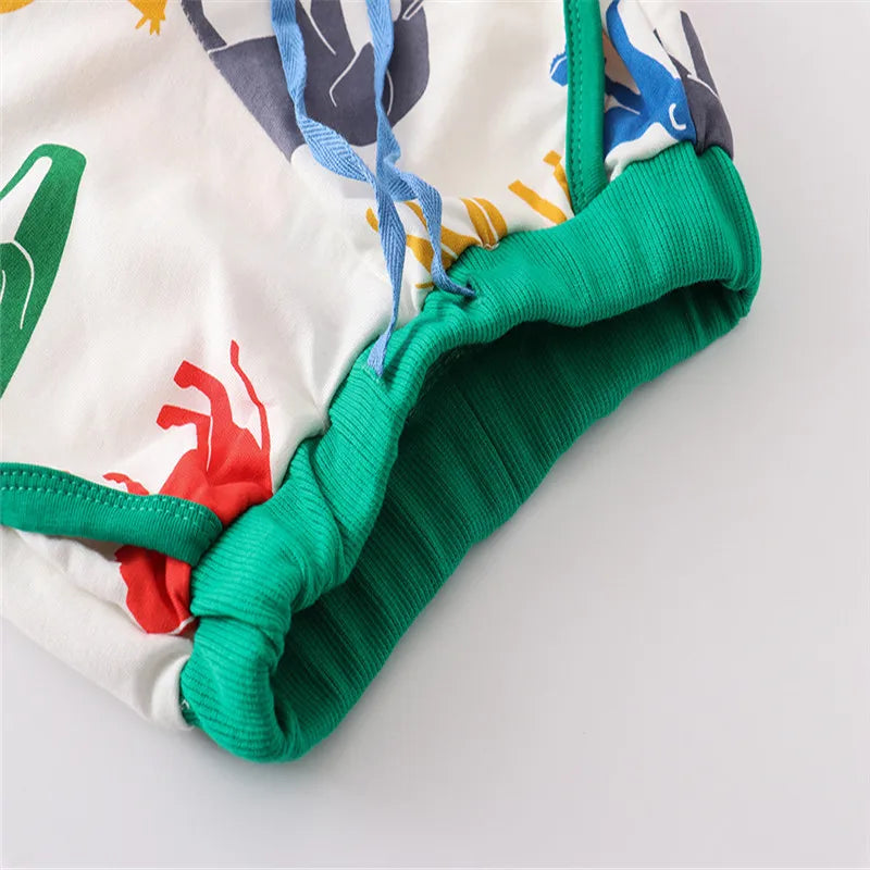 Knitted Jungle print Shorts