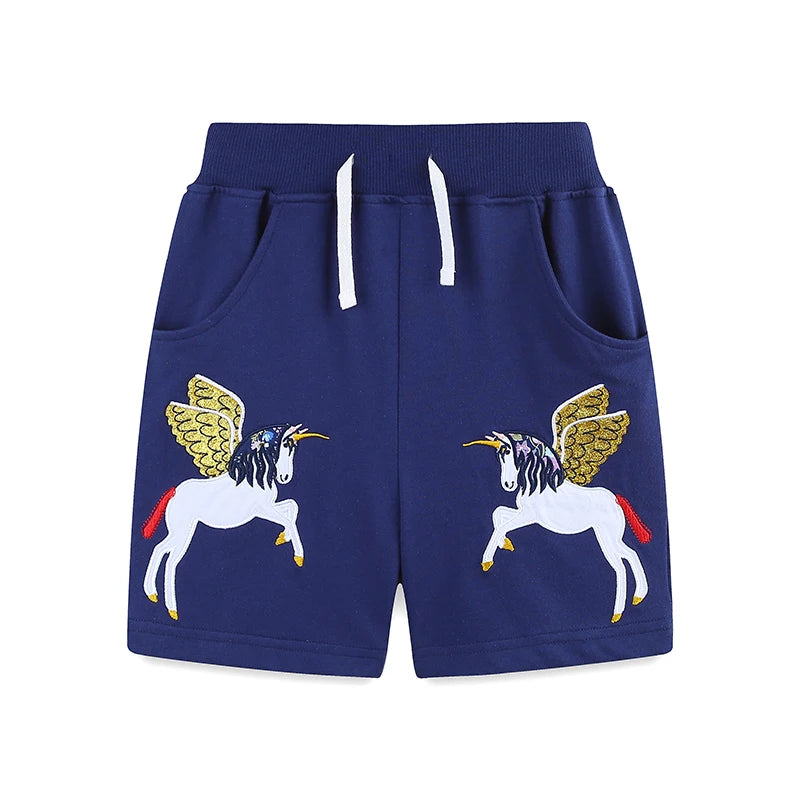 Girls Shorts - Prancing Unicorn