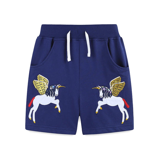 Girls Shorts - Prancing Unicorn