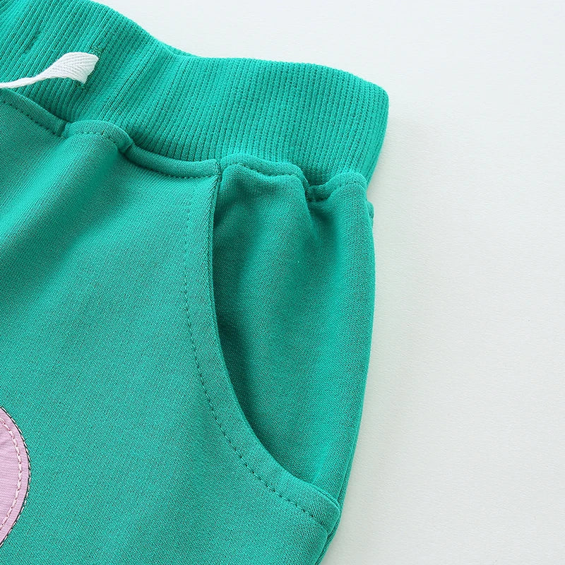 Girls Shorts - Flamingo applique