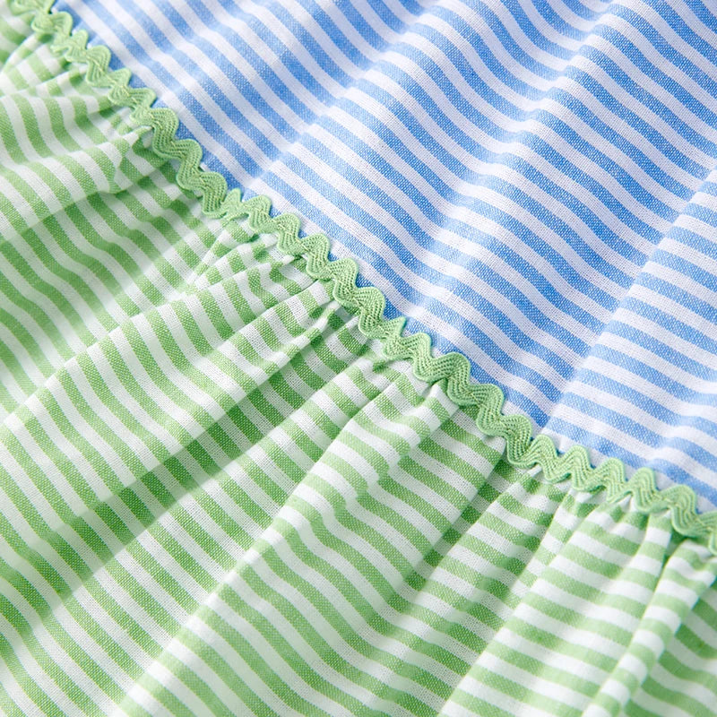 Strawberry Patch Striped Cotton Dress