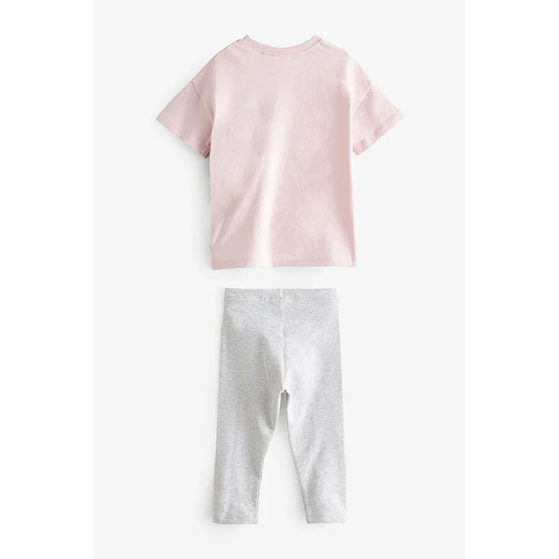 Girls SS T Shirt Tops & Mermaid Leggings