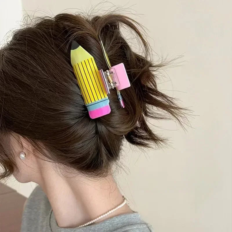 Acrylic Pencil Hair Claw Clips