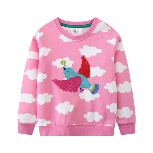Girls Sweatshirts - Pink Clouds