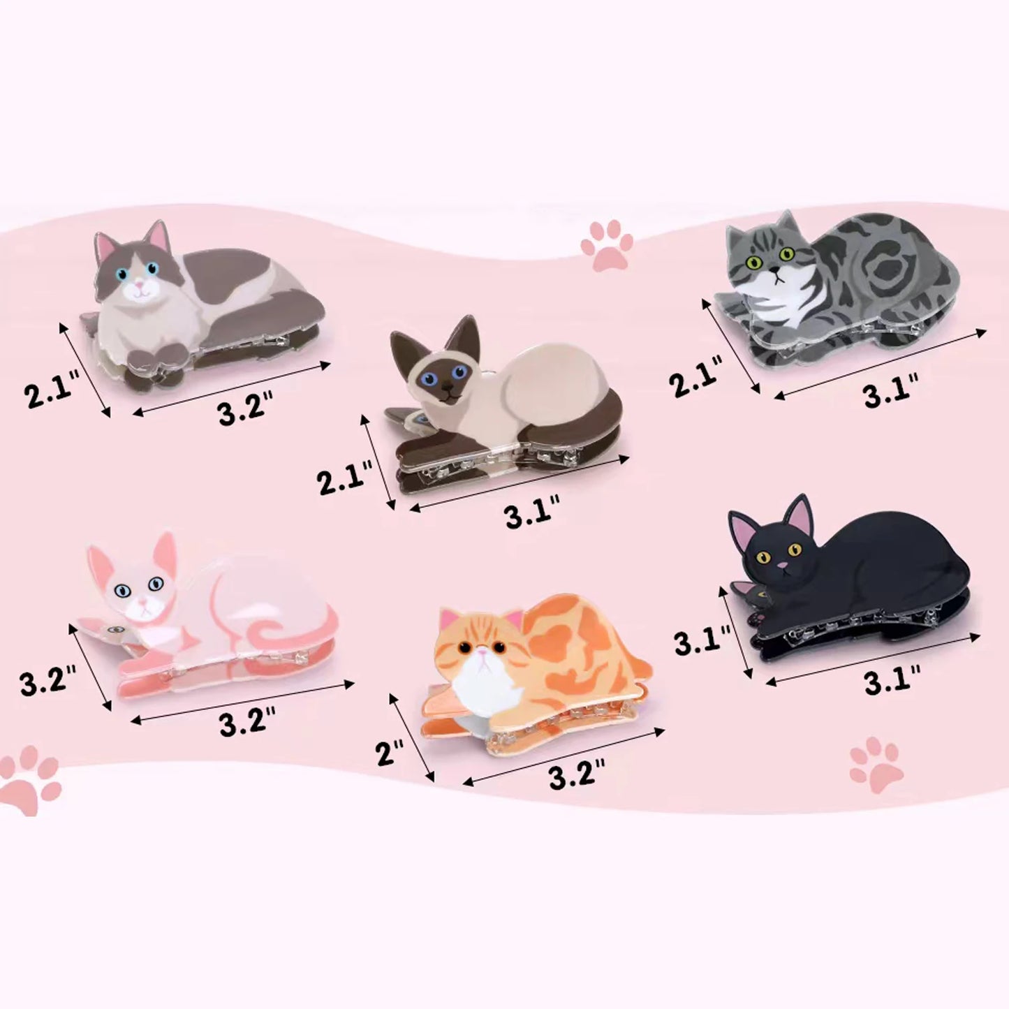 Cat Hairclips