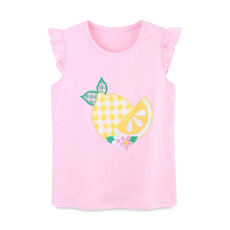 Girls Gingham Shorts and Sleeveless T-shirt