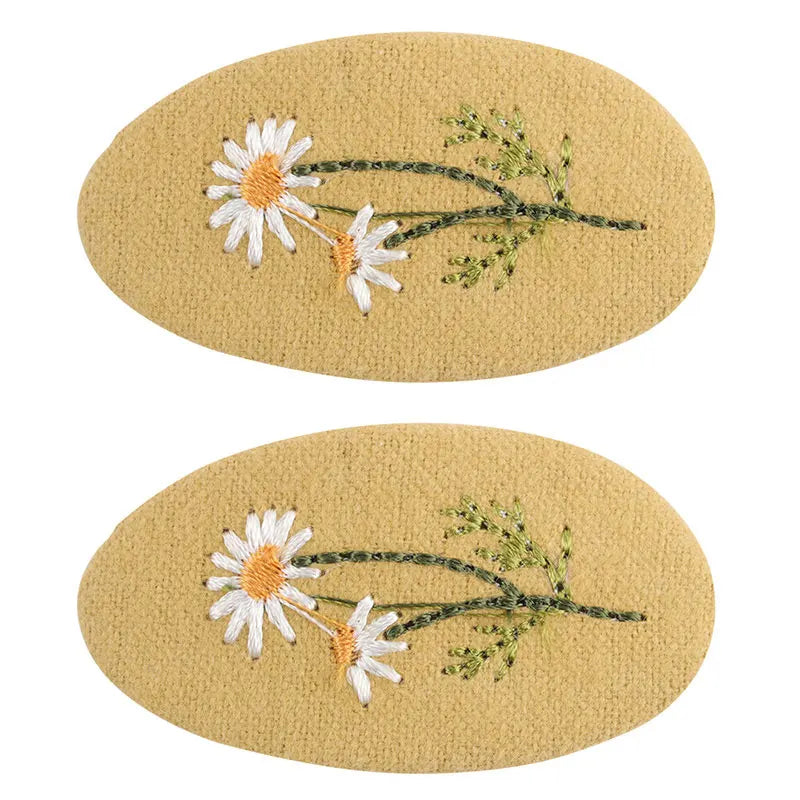 Embroidered Hair Clips