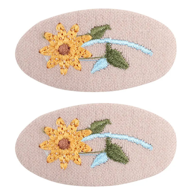 Embroidered Hair Clips