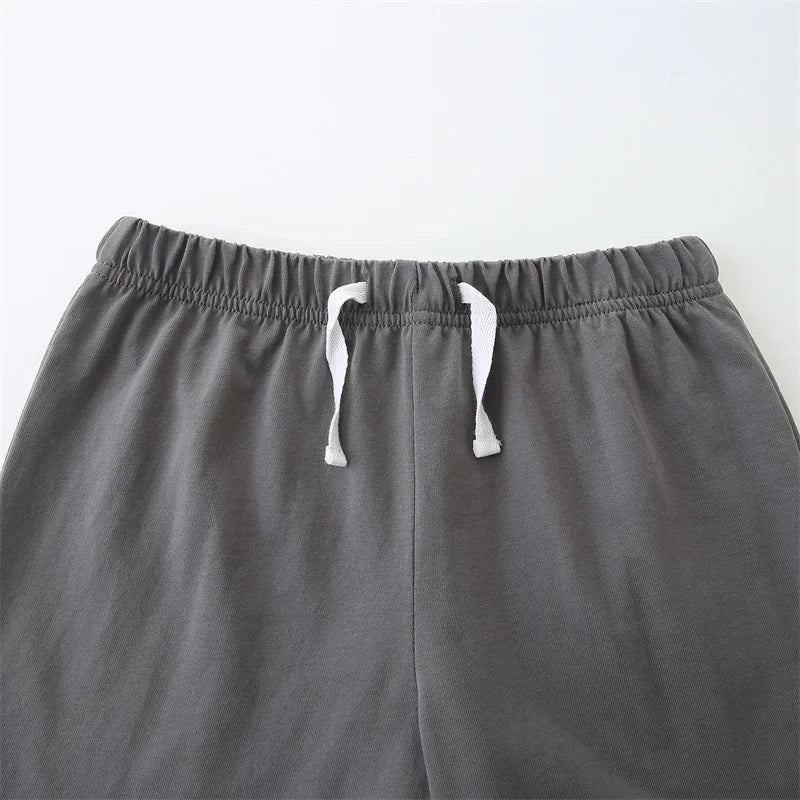 Dino Striped Short Sleeve T shirt & Grey Shorts