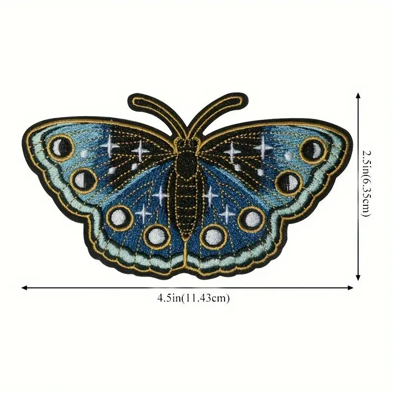 Midnight Blue Butterfly Iron-on Patch (1 unit)