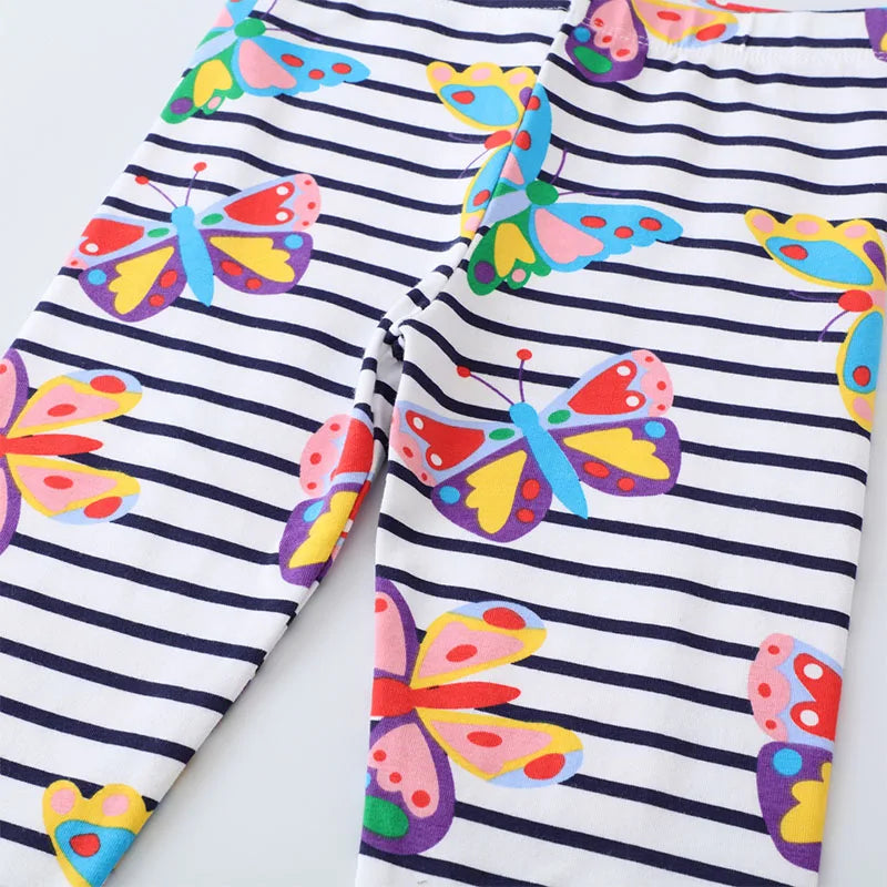 Striped Butterflies Leggings