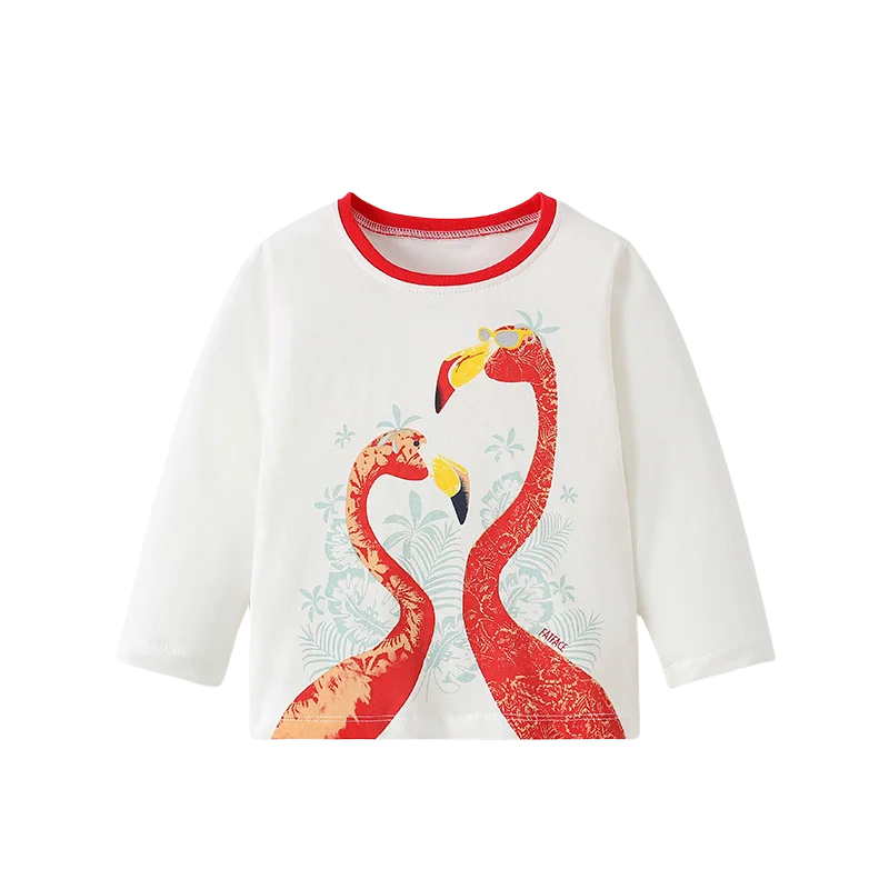 Girls Long Sleeve Flamingo T Shirt