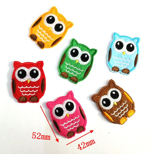 Pack of 6 Owl Iron-On Patches