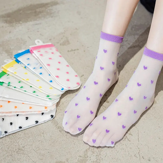 Ultra-thin Ankle socks with contrast tipping